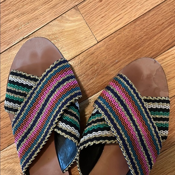 Diane Von Furstenberg Colorful Striped Sandals - Picture 3 of 5